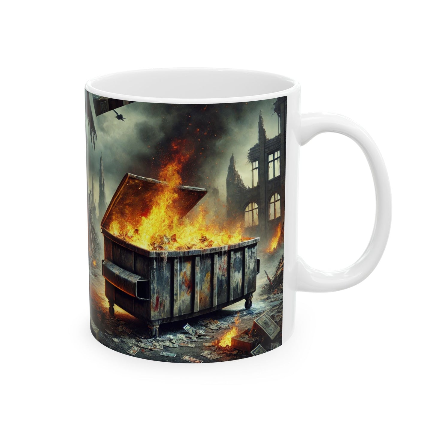 Dumpster Fire Ceramic Mug - 11oz & 15oz