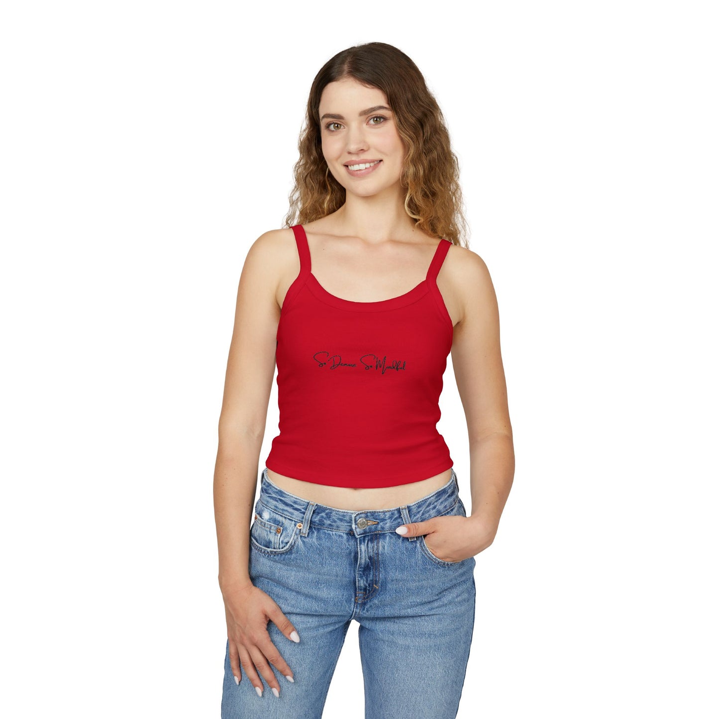 So Demure So Mindful - Women's Spaghetti Strap Tank Top